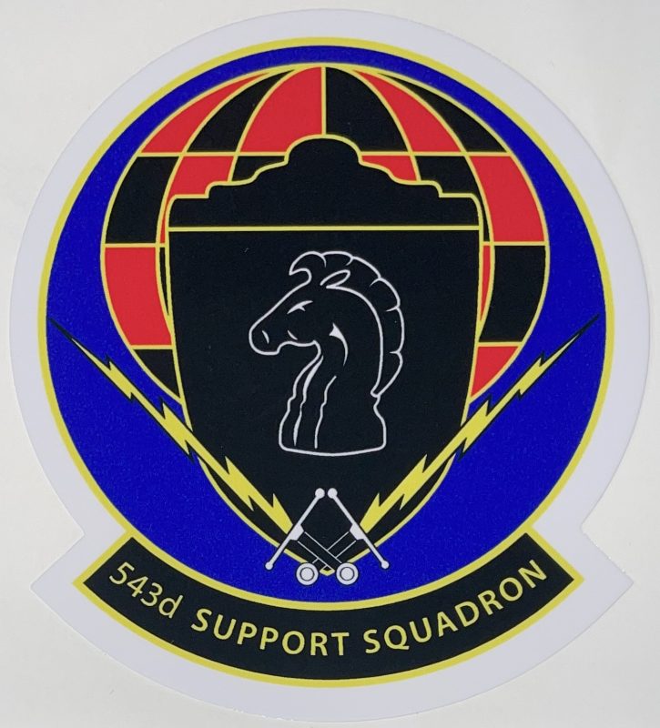 USAF 543D Support Squadron Sticker Decal Patch Co