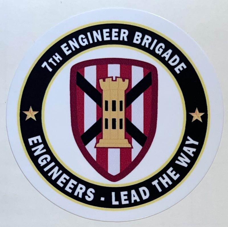 US Army 7th Engineer Brigade "Engineers Lead The Way" Sticker Decal