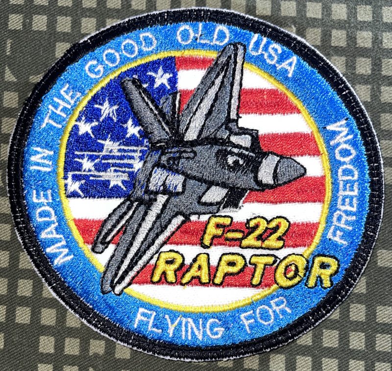 USAF LockheedMartin Made in the Good old USA F22 Raptor Patch Decal