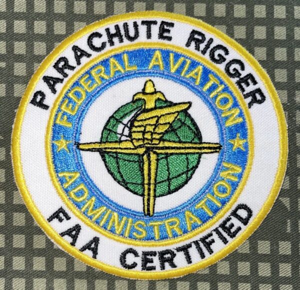FAA Certified Federal Aviation Administration Parachute Rigger Patch