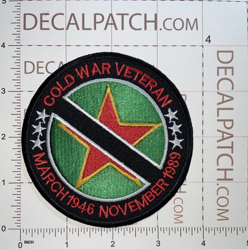 Cold War Veteran March 1946 November 1989 Patch Decal Patch Co