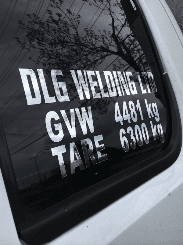 Big Rig Door / GVW Tare Decals Decals and Signs