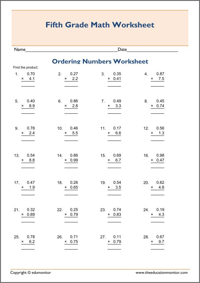 Multiplying Decimals Practice Worksheet - Decimalworksheets.net