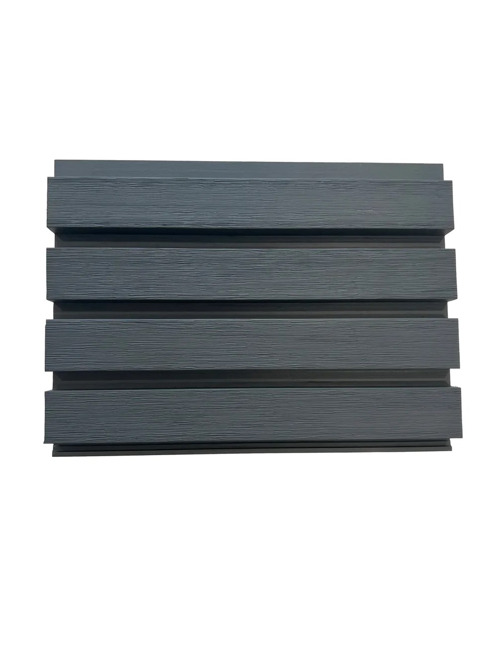 Grey Slatted Composite Cladding 3.6m Deck & Grass