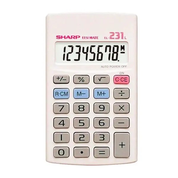 Calculator Sharp Basic 4 Function Calculator EL231LB The Deckle Edge