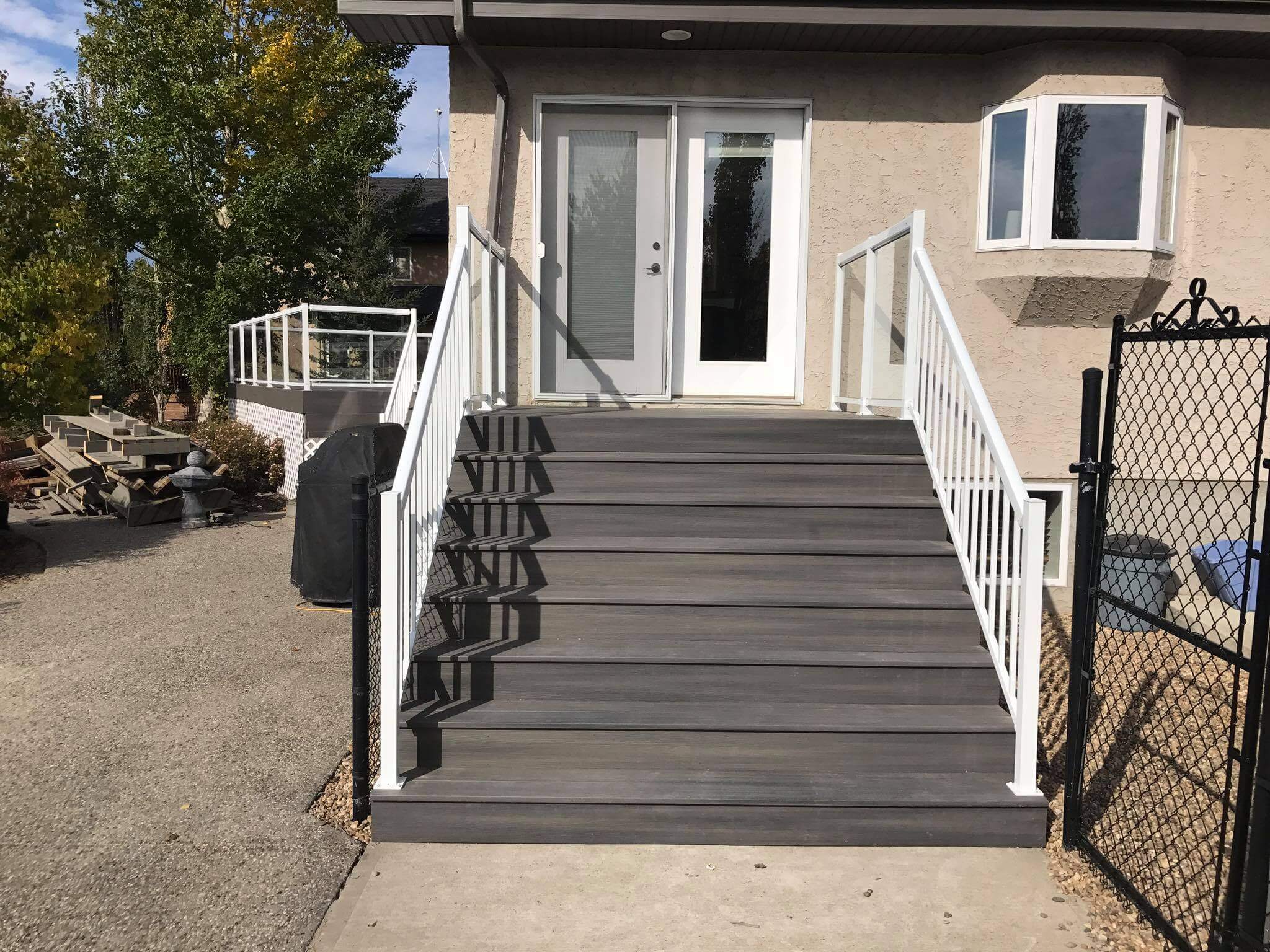 Rebecca’s Composite Deck & Front Steps Edmonton Decks