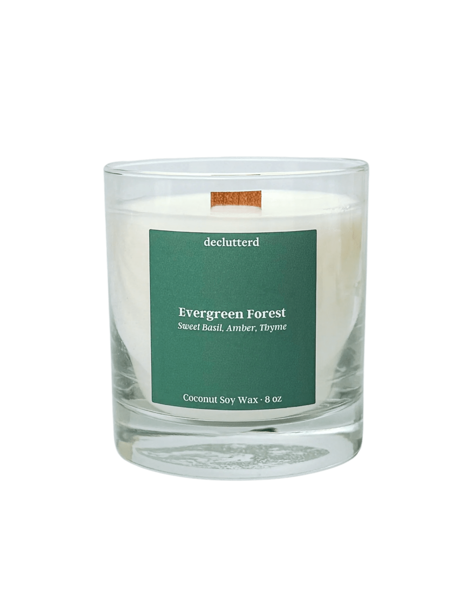 Evergreen Forest Wood Wick Candle declutterd