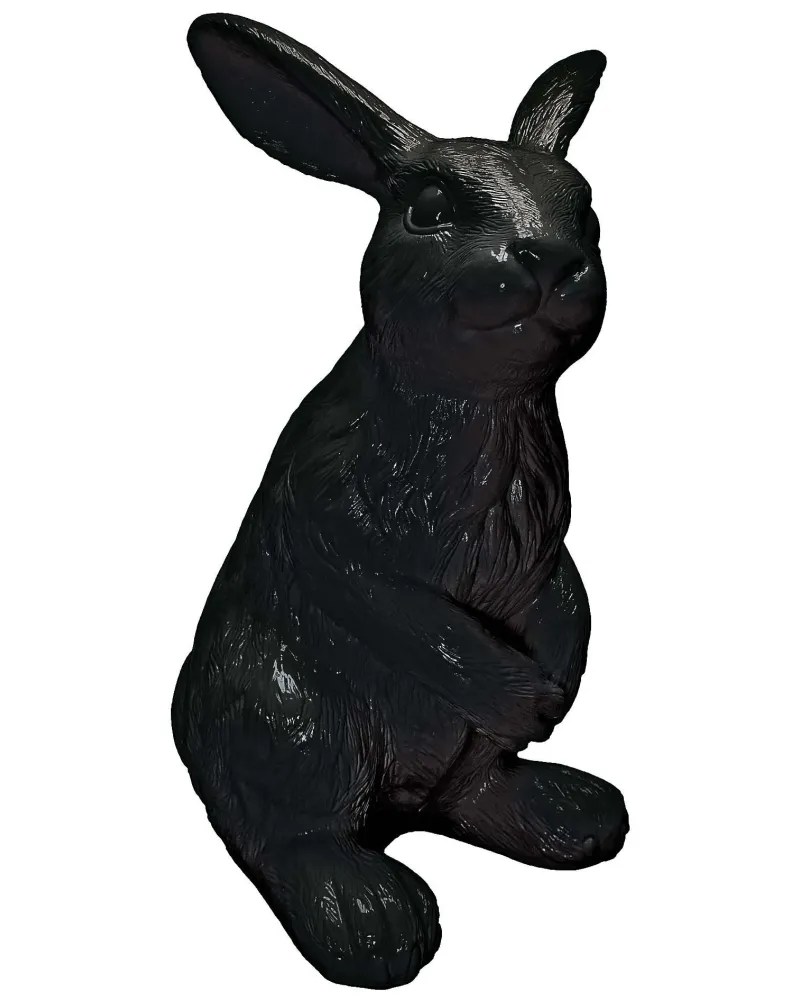 Statue et sculpture en résine d'un Lapin Géant Couleur
