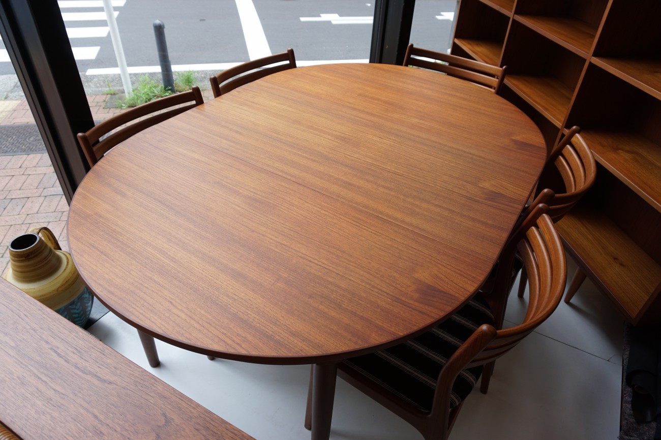 Round dining table / エクステンション ラウンドダイニングテーブル ビンテージ北欧家具 « 過去