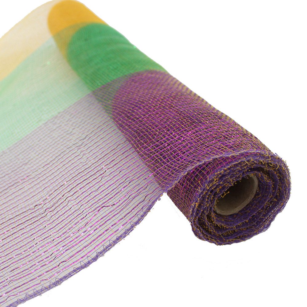 Deco Mesh Wraps 21 Inch Triple Colors Christmas Wreath Supplies