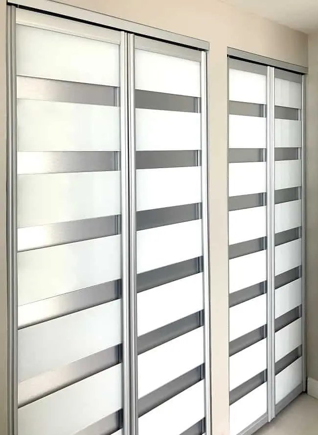 AC doors Bifold Custom made with White Glass Air Conditioning Doors