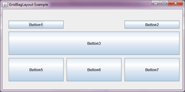 Java GridBagLayout Java GridBagLayout