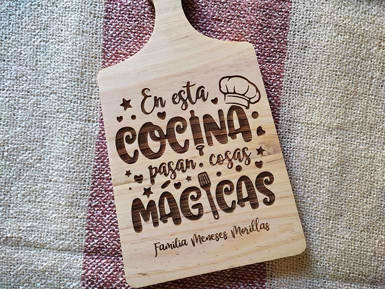 Tabla de cocina personalizada