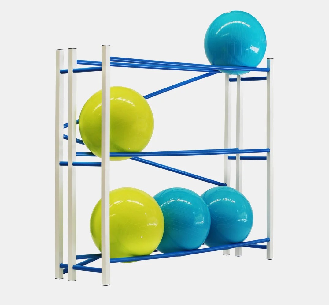 Pilates Ball Rack. Made of PVC Plastic Decoplastic