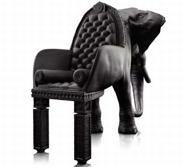 Elephant Chair Experience royalty clad in leather