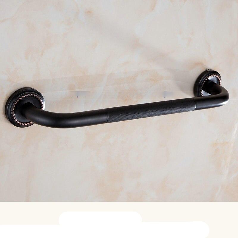 Antique Brushed Brass Bathroom Grab Bars with Texturized Safety Grip