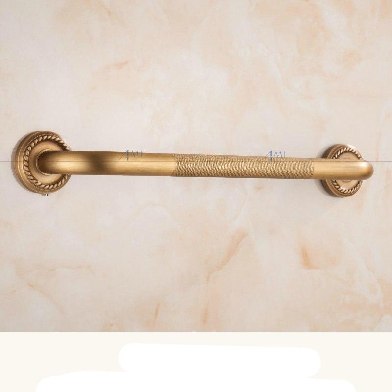 Antique Brushed Brass Bathroom Grab Bars with Texturized Safety Grip