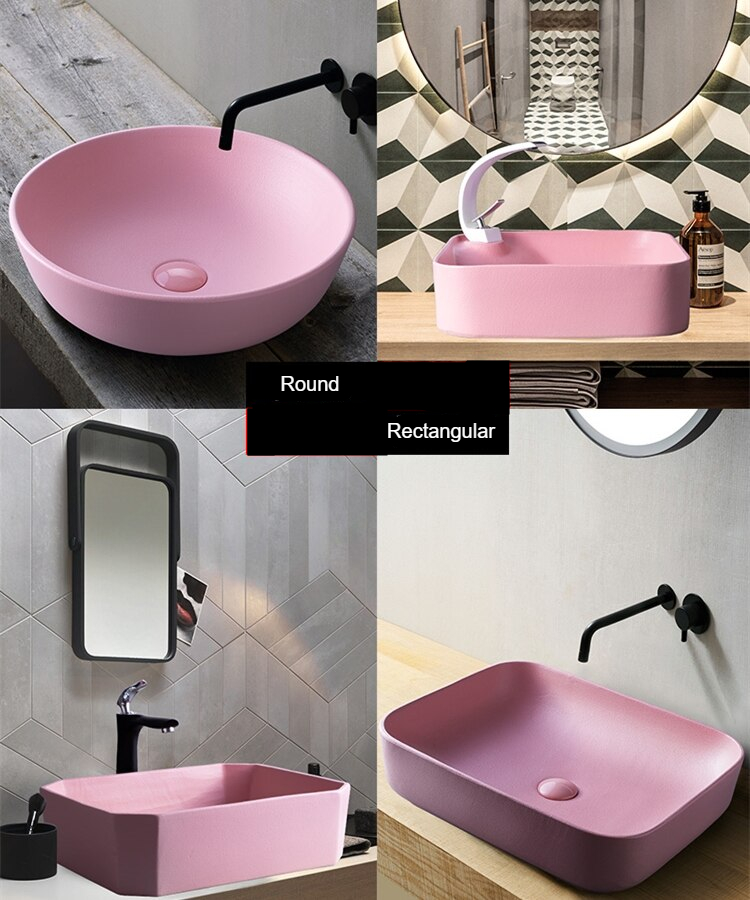 Pink Countertop Bathroom Sink Decoratormall