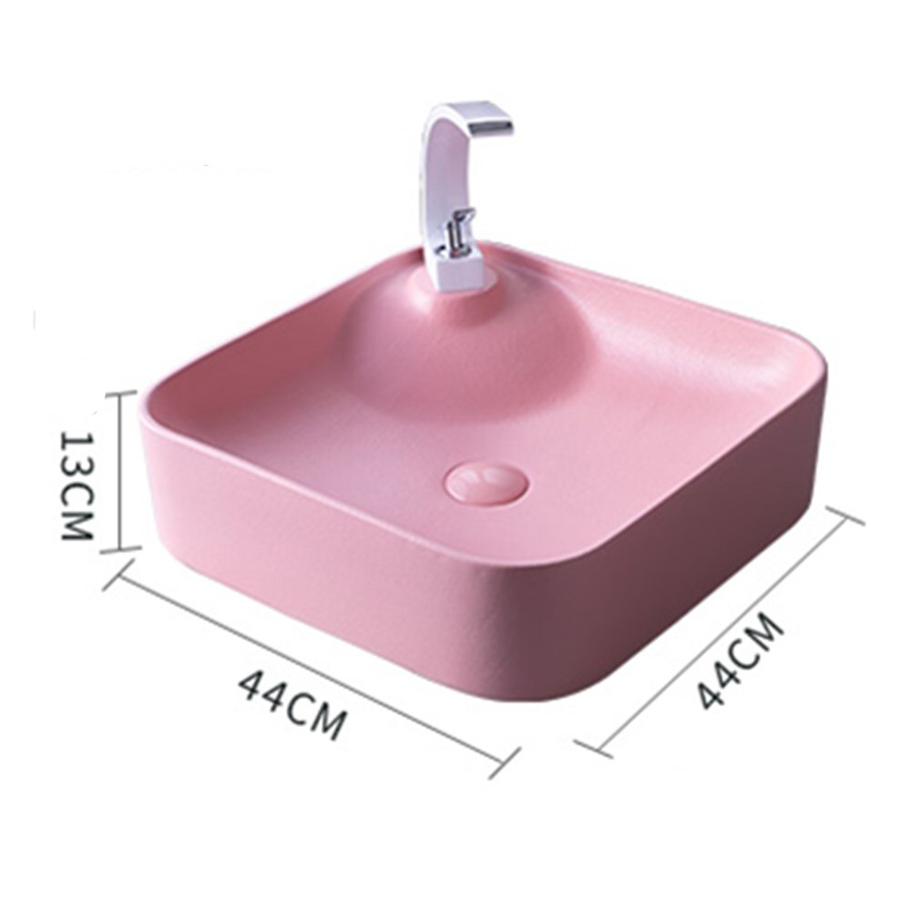 Pink Countertop Bathroom Sink