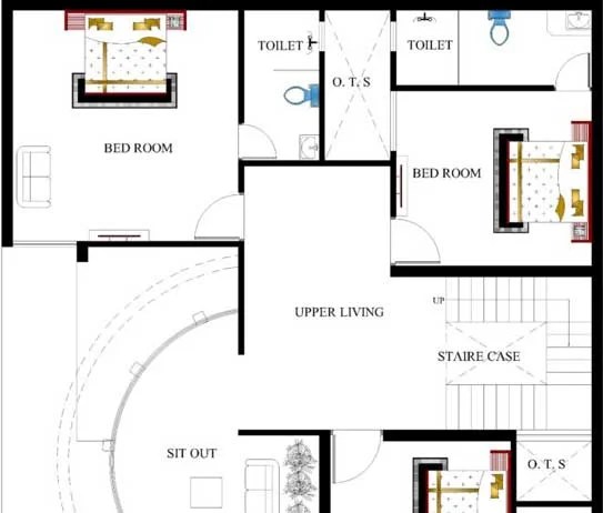 House Plans For 40 X 50 Feet Plot DecorChamp