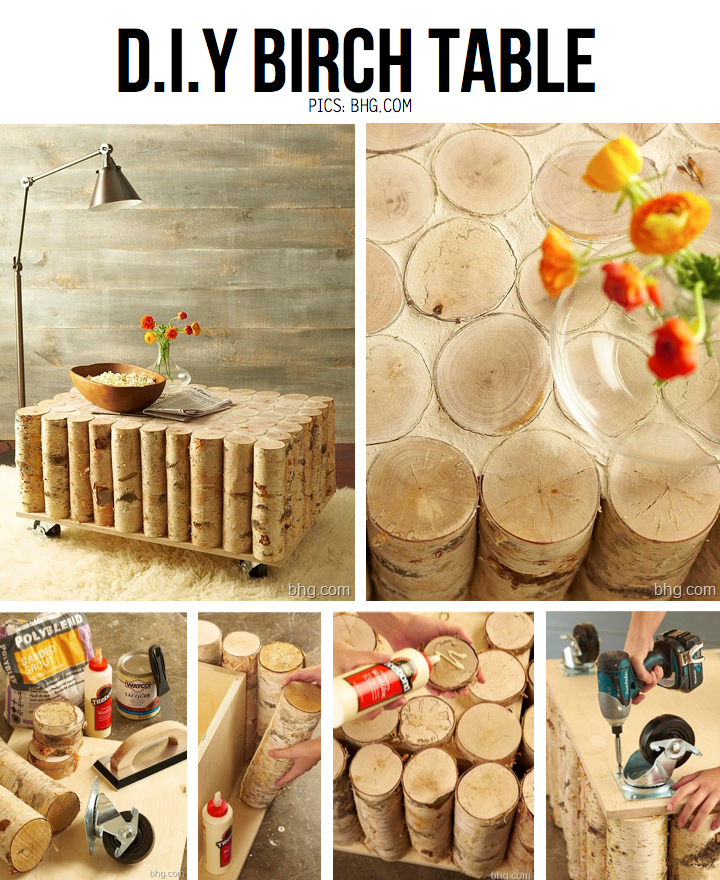 DIY Birch Decor and Table