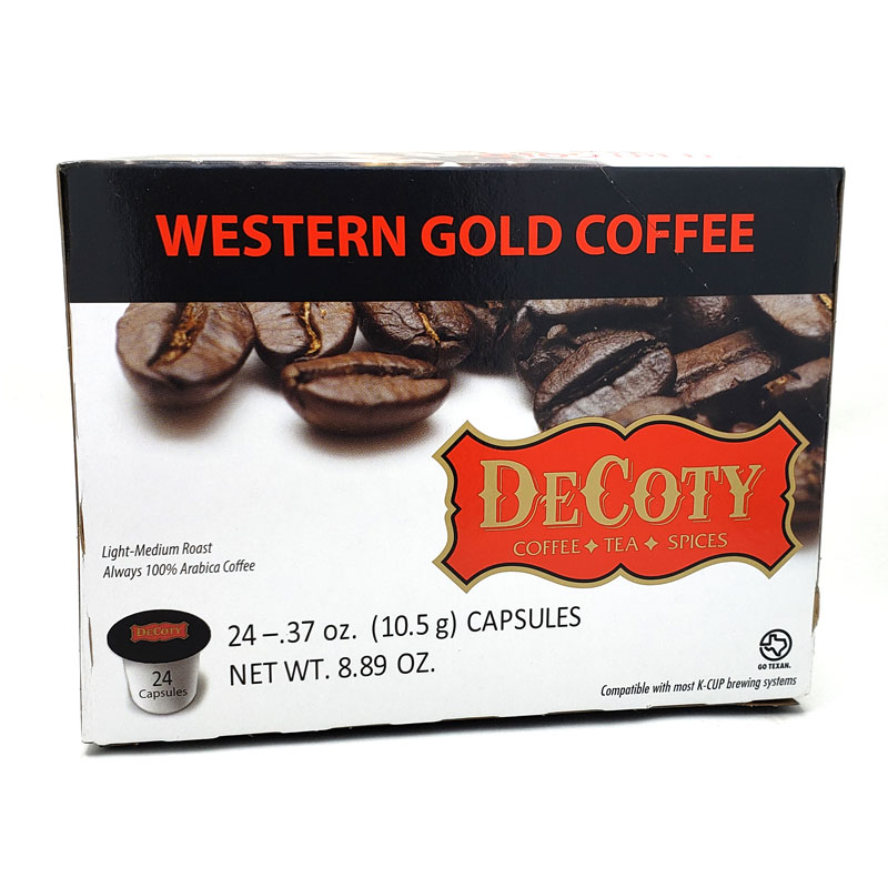 Western Gold Single Serve Capsules 4/24 Count Boxes (CASE) DeCoty