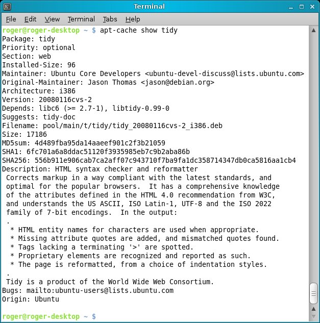 Working with aptget, aptcache and aptitude