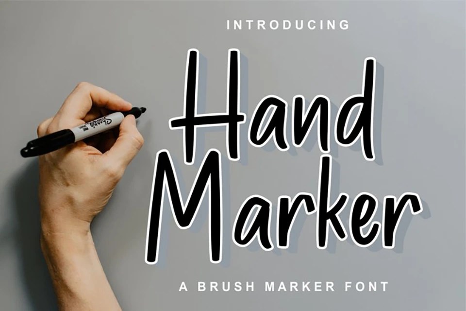 Hand Marker Font Free Download Deefont