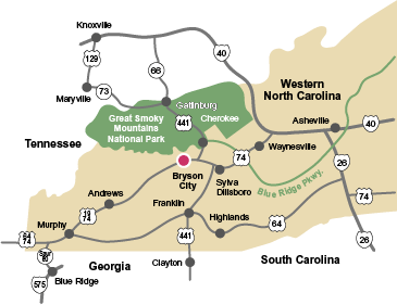 Bryson City Nc Map Directions To Deep Creek Campground In Bryson City Nc - Just 3 Hours From Atlanta