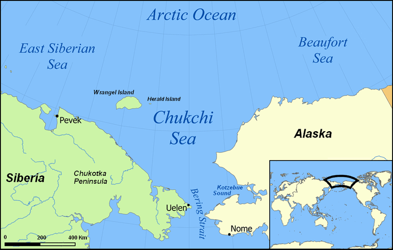 Canada Map Chukchi Sea Chukchi Sea a sea in Arctic Ocean