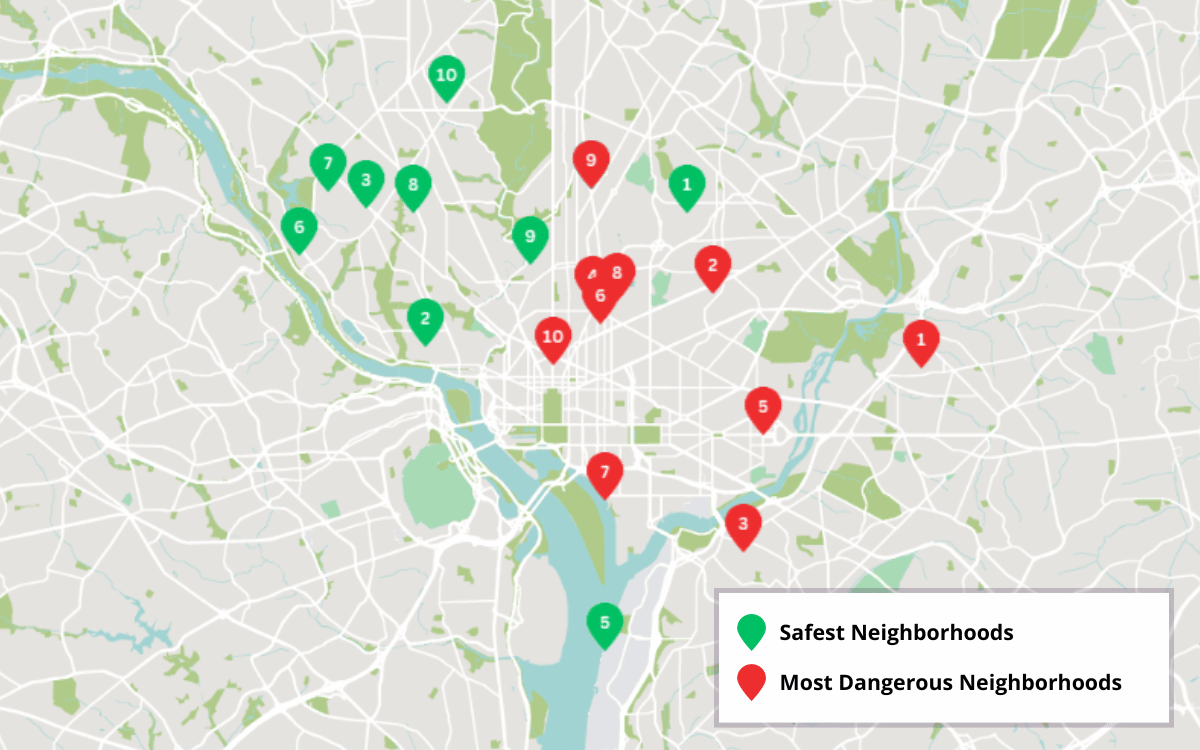 Washington, D.C. Crime Rate and Safest Neighborhoods