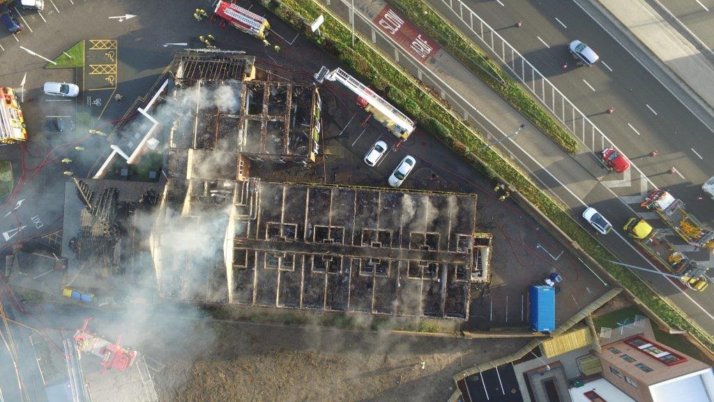 Fire service say Gateway to Wales fire cause likely to have been