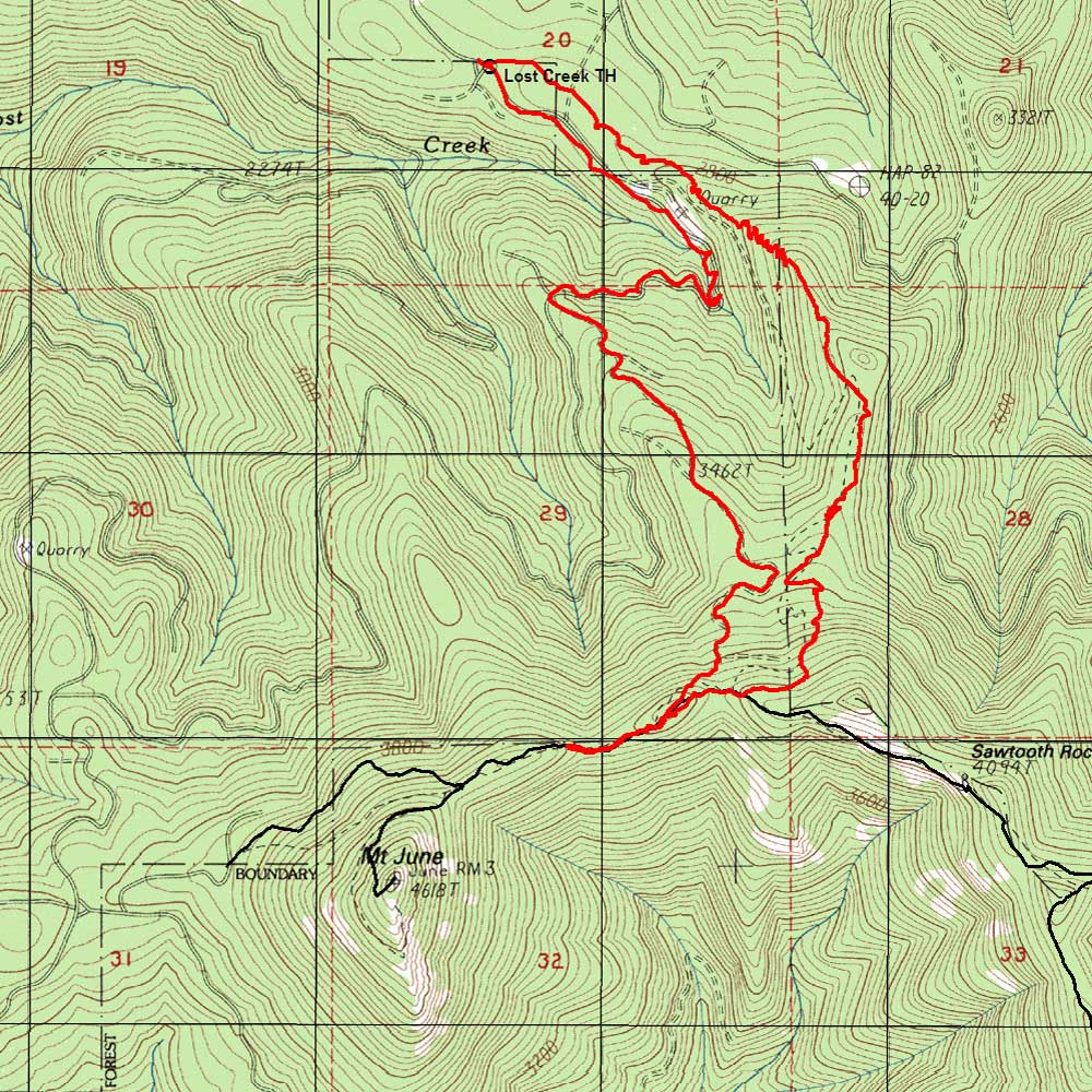 Lost Creek Wilderness Map Lost Creek Trail