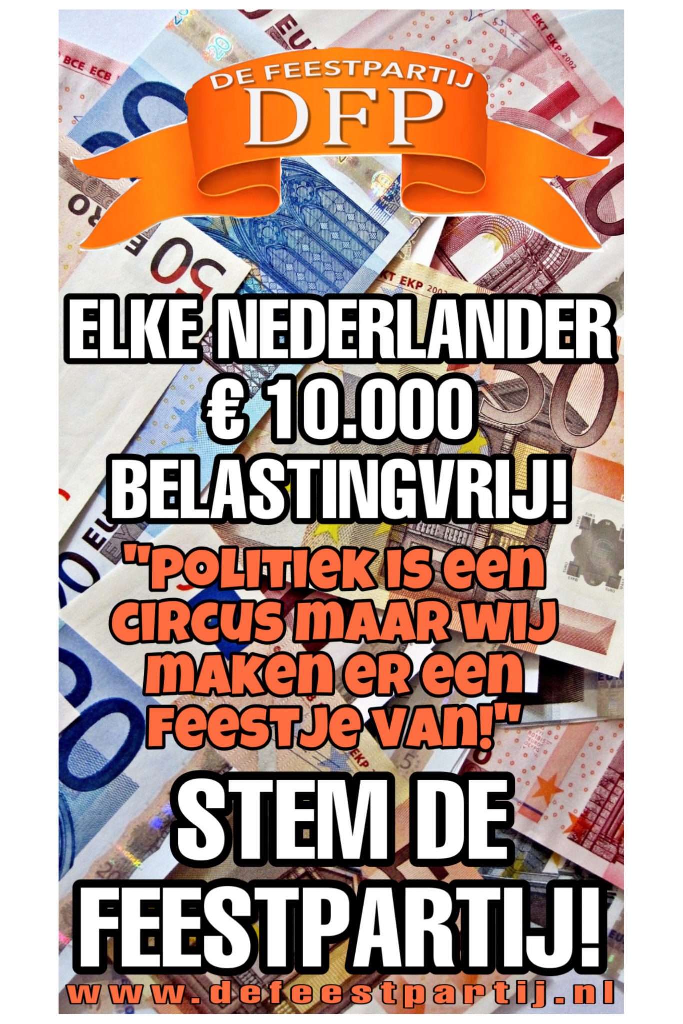 € 10.000 voor iedere Nederlander. De Feestpartij