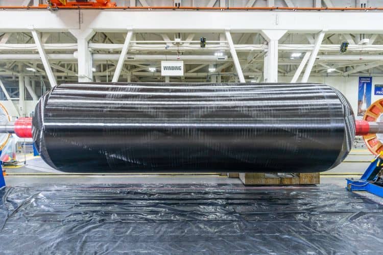 Insulation and Case Wind Completed for FirstStage Rocket Motor