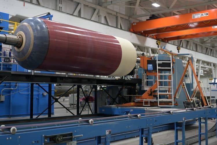 Insulation and Case Wind Completed for FirstStage Rocket Motor