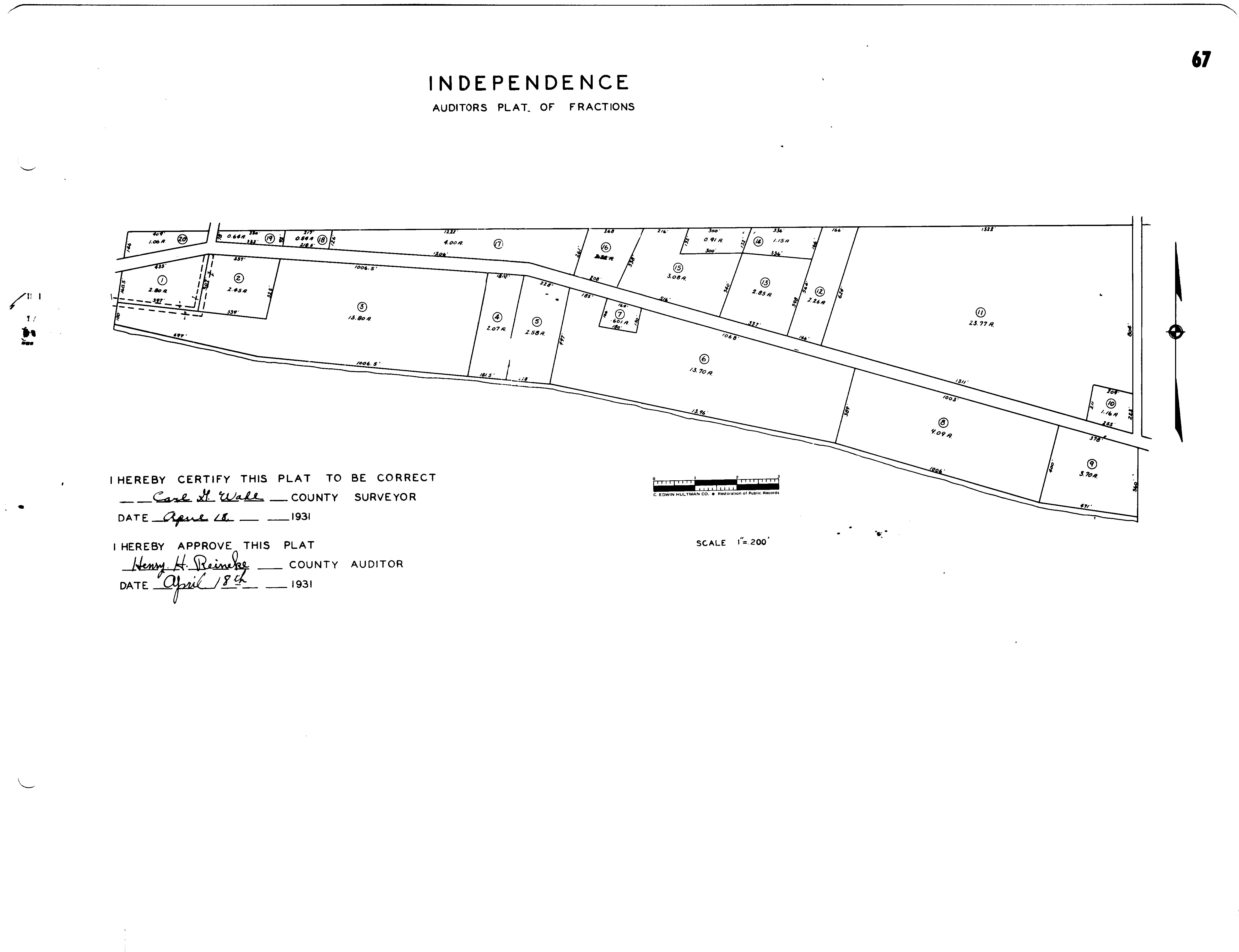 Auditor's Plat of Fractions