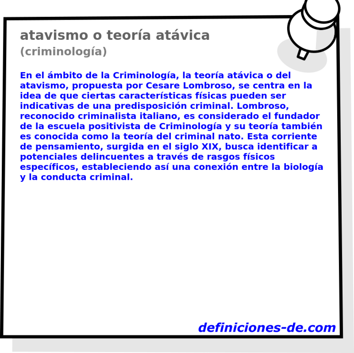¿Qué significa Atavismo o teoría atávica?
