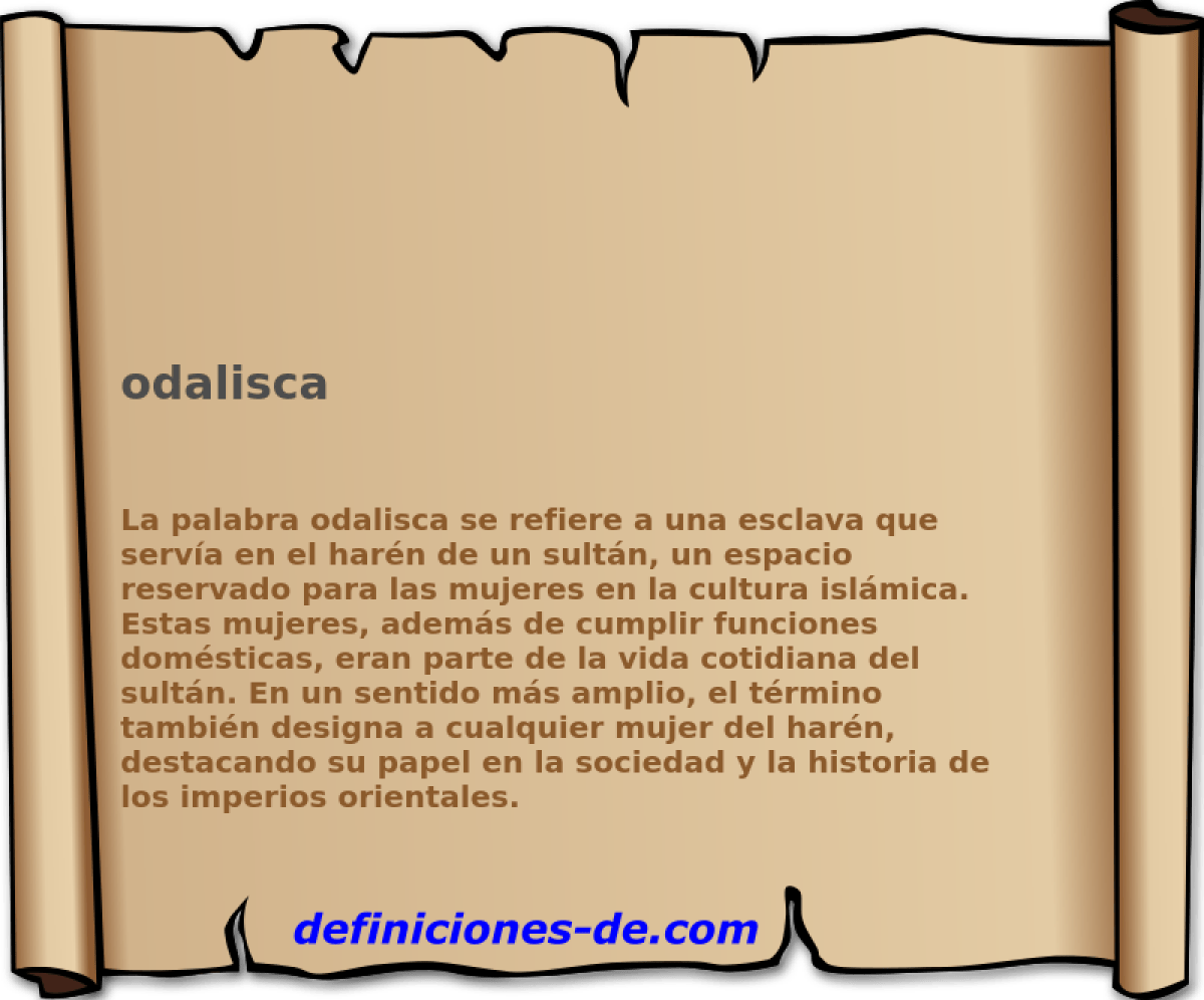 Odalisca Significado de odalisca