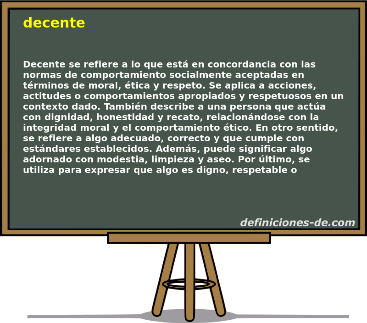 Decente Significado de decente