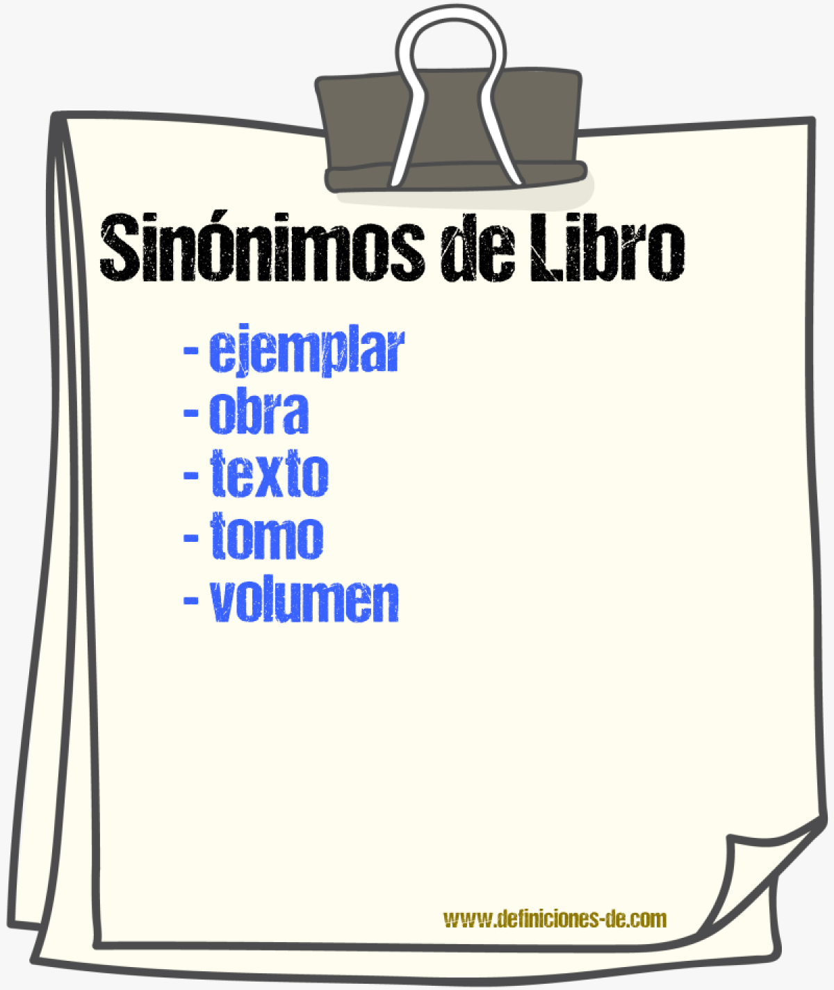 Sinónimos de libro