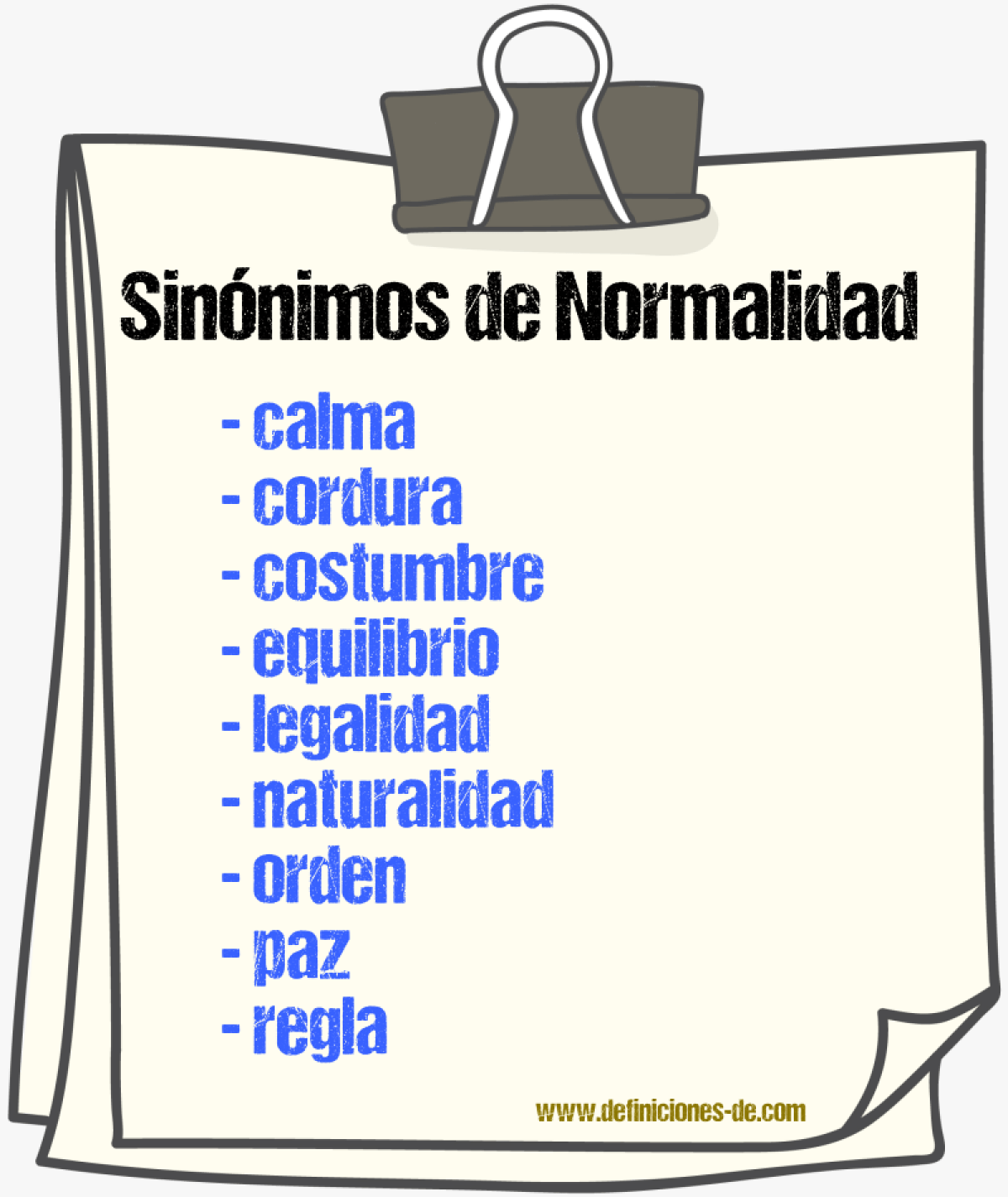 Sinónimos de normalidad