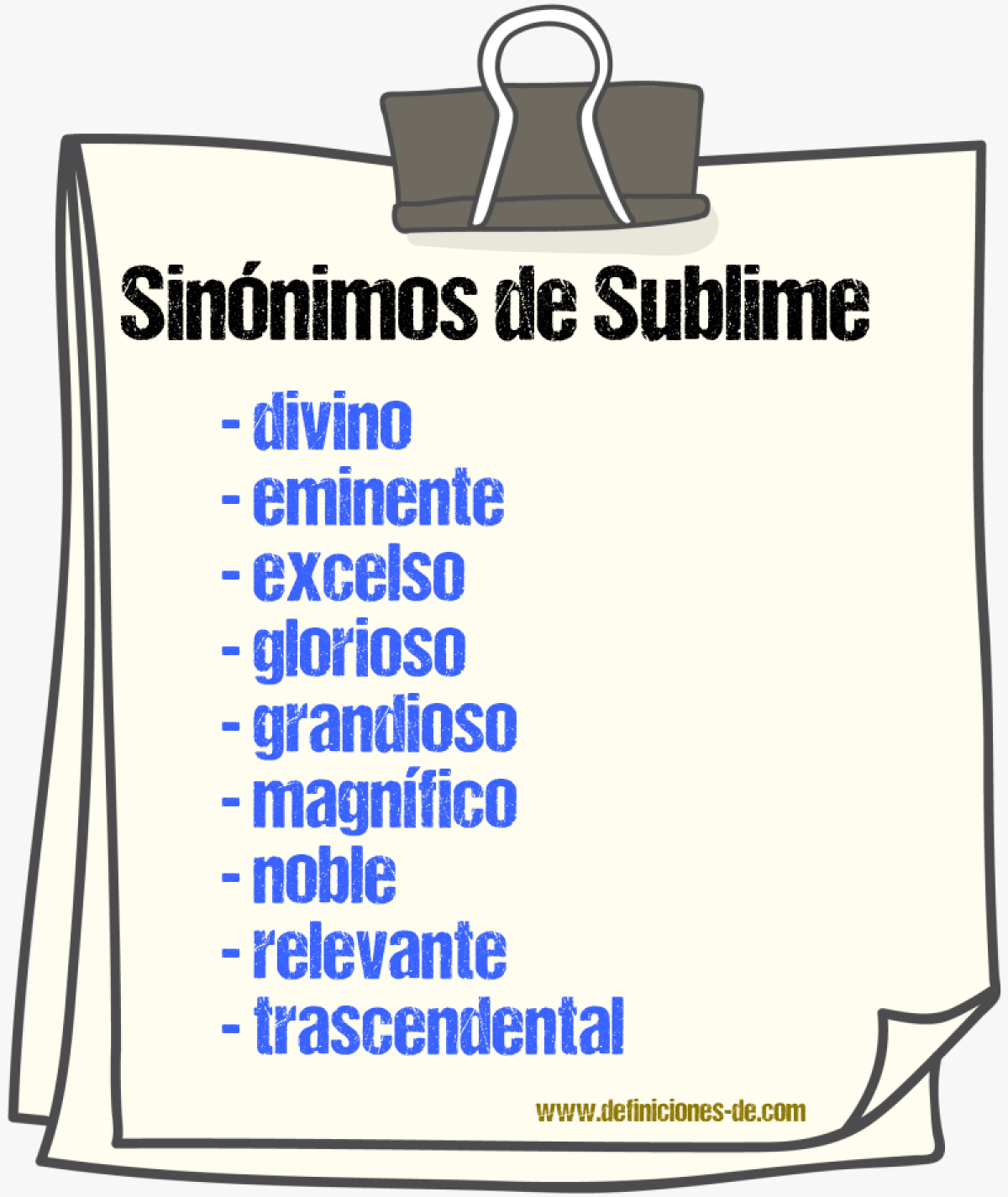 Sinónimos de sublime