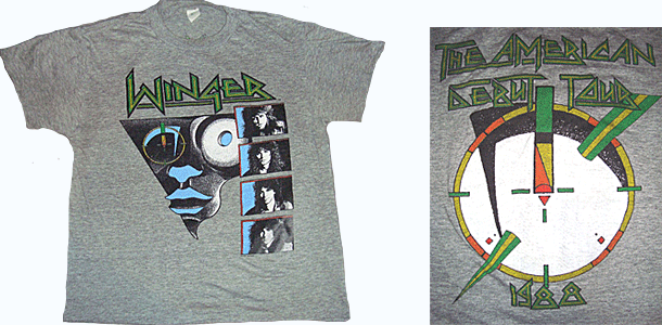Vintage Winger TShirt Kip American Debut Tour 1988