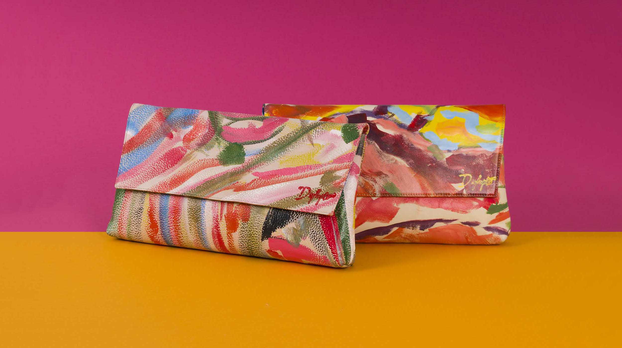 Product Hand painted leather bags Made in Italy