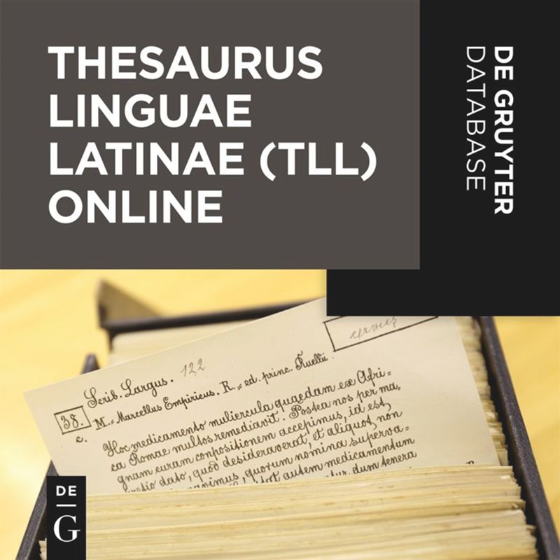 Thesaurus Linguae Latinae (TLL) Online