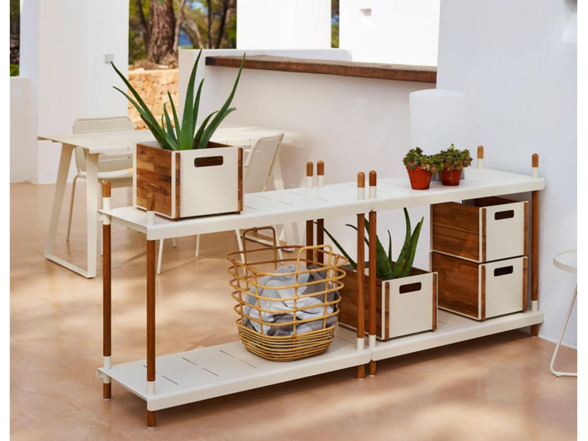deinOyten.de Frame Regalsystem Outdoor, Hoch. Weiss von CaneLine
