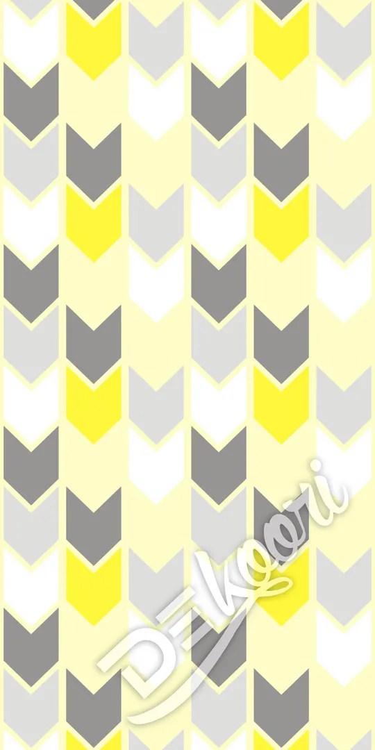 Yellow, Grey and White Chevron Arrow Wallpaper