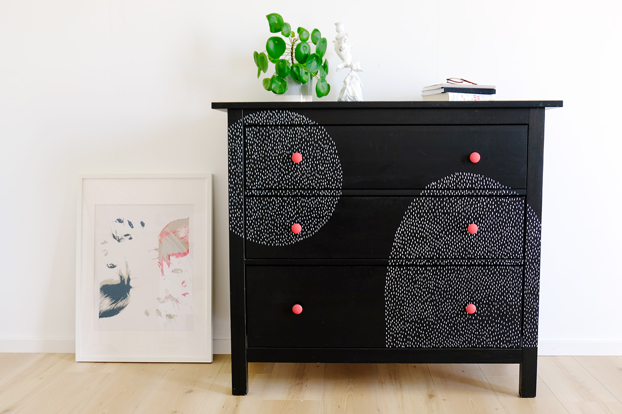IKEAHack Hemnes Kommode mit Strichmuster dekotopia