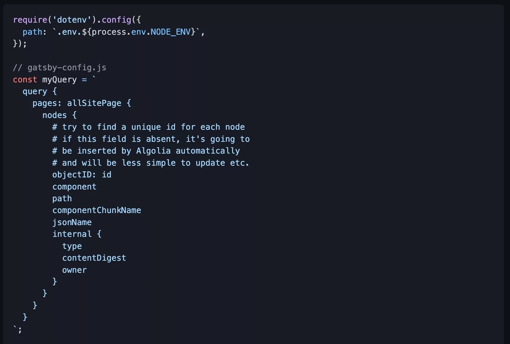 How to setup Custom Algolia Instant Search in Gatsby